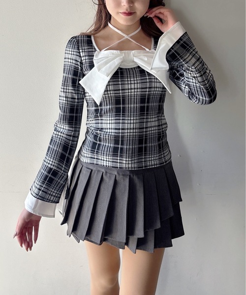 one way（ワンウェイ）の「リボントップス（Tシャツ/カットソー・レディース・ブラック/ブラック系その他/ネイビー/ホワイト・FREE）」の8枚目の写真