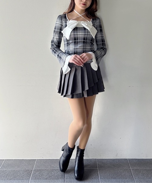 one way（ワンウェイ）の「リボントップス（Tシャツ/カットソー・レディース・ブラック/ブラック系その他/ネイビー/ホワイト・FREE）」の9枚目の写真