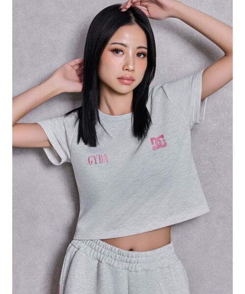 DC（ディーシー）の「GYDA×DC SPARKLE LOGOショートTシャツ（Tシャツ/カットソー・レディース・グレー/オフホワイト/ブラック/ピンク・FREE）」の6枚目の写真