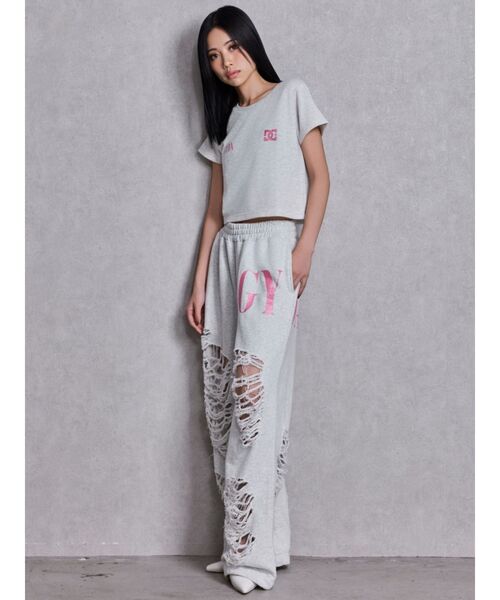 DC（ディーシー）の「GYDA×DC SPARKLE LOGOショートTシャツ（Tシャツ/カットソー・レディース・グレー/オフホワイト/ブラック/ピンク・FREE）」の8枚目の写真