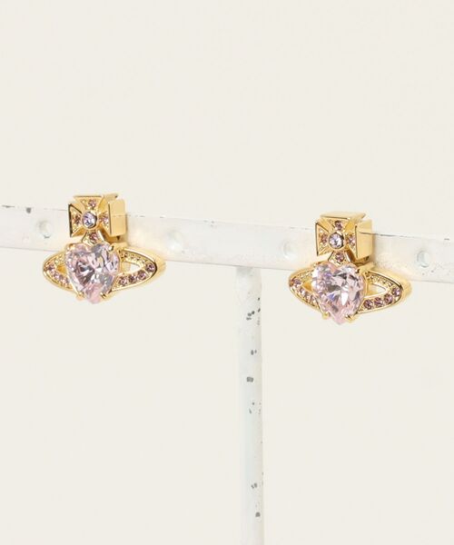 Vivienne Westwood（ヴィヴィアンウエストウッド）の「ARIELLA EARRINGS（ピアス（両耳用）・レディース・シルバー/ピンク系その他/ブルー/グリーン・FREE）」の4枚目の写真