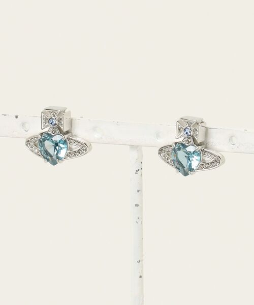 Vivienne Westwood（ヴィヴィアンウエストウッド）の「ARIELLA EARRINGS（ピアス（両耳用）・レディース・シルバー/ピンク系その他/ブルー/グリーン・FREE）」の3枚目の写真