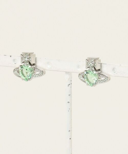 Vivienne Westwood（ヴィヴィアンウエストウッド）の「ARIELLA EARRINGS（ピアス（両耳用）・レディース・シルバー/ピンク系その他/ブルー/グリーン・FREE）」の2枚目の写真