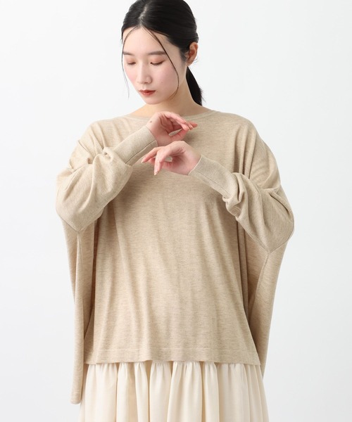 studio CLIP(スタディオクリップ)の「《natural by clip》14ゲージシルクウール混ゆるプルオーバー(ニット/セーター・レディース・イエロー/ダークブルー/ライトベージュ・FREE)」の10枚目の写真