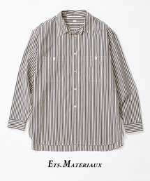 ETS.MATERIAUX(マテリオ) US ネイビー シャツ