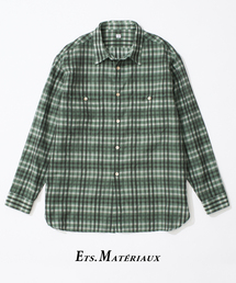 ETS.MATERIAUX(マテリオ) US ネイビー シャツ