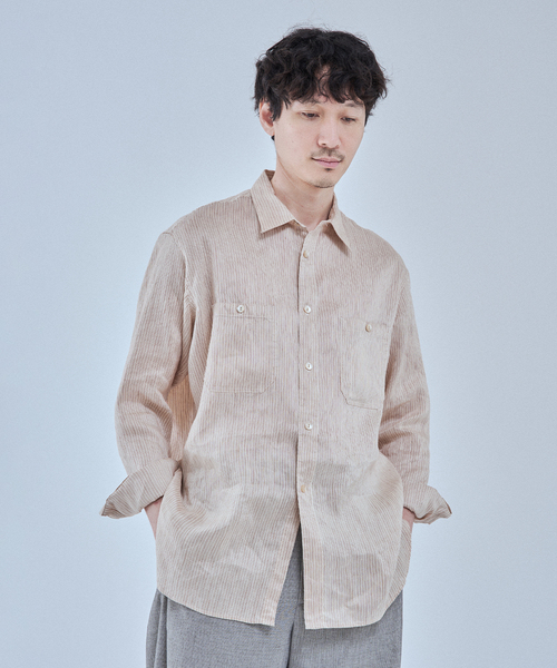 EDIFICE(エディフィス)の「ETS.MATERIAUX(マテリオ) US ネイビー シャツ(シャツ/ブラウス・メンズ・ブラウン系その他/グリーン/ブルー系その他・2/3)」の18枚目の写真