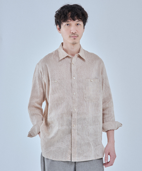 EDIFICE(エディフィス)の「ETS.MATERIAUX(マテリオ) US ネイビー シャツ(シャツ/ブラウス・メンズ・ブラウン系その他/グリーン/ブルー系その他・2/3)」の17枚目の写真