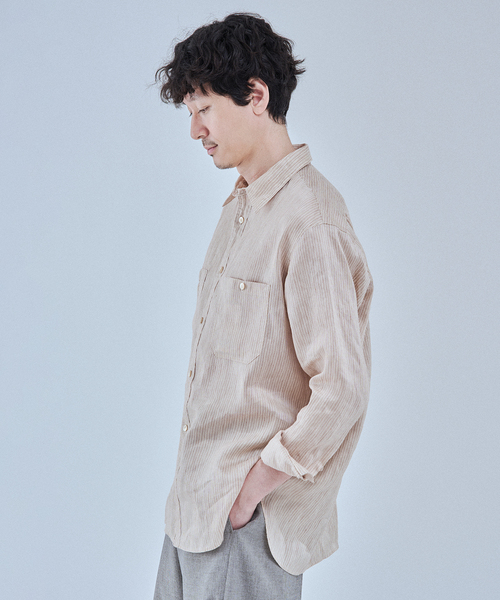 EDIFICE(エディフィス)の「ETS.MATERIAUX(マテリオ) US ネイビー シャツ(シャツ/ブラウス・メンズ・ブラウン系その他/グリーン/ブルー系その他・2/3)」の16枚目の写真