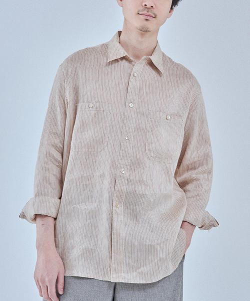 EDIFICE(エディフィス)の「ETS.MATERIAUX(マテリオ) US ネイビー シャツ(シャツ/ブラウス・メンズ・ブラウン系その他/グリーン/ブルー系その他・2/3)」の14枚目の写真