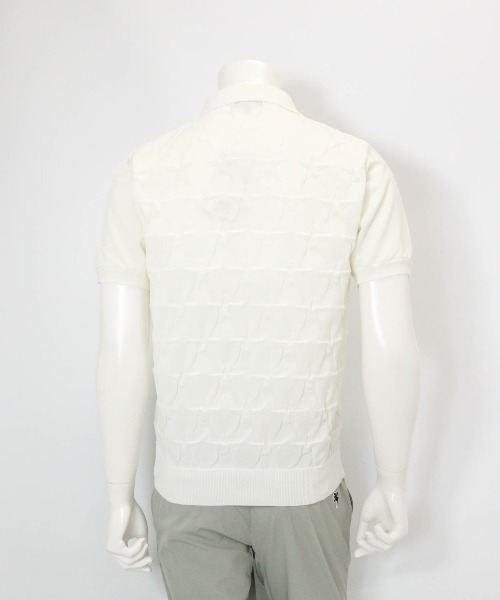 archivio(アルチビオ)の「<MENS>星柄切替ポロシャツ(ポロシャツ・メンズ・ホワイト/ブラック/キャメル・L/M/LL)」の5枚目の写真