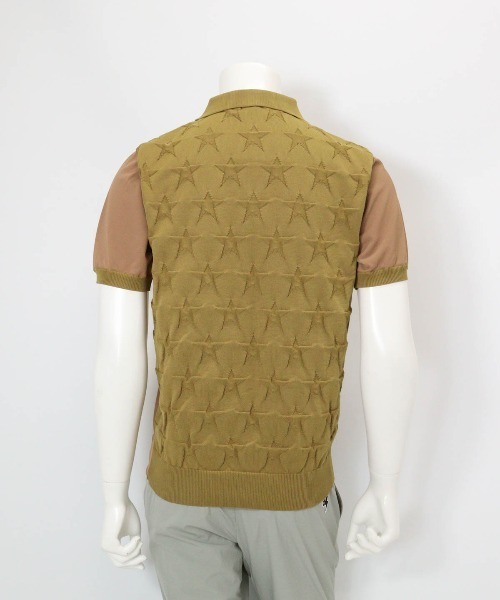 archivio(アルチビオ)の「<MENS>星柄切替ポロシャツ(ポロシャツ・メンズ・ホワイト/ブラック/キャメル・L/M/LL)」の9枚目の写真