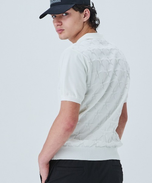 archivio(アルチビオ)の「<MENS>星柄切替ポロシャツ(ポロシャツ・メンズ・ホワイト/ブラック/キャメル・L/M/LL)」の13枚目の写真