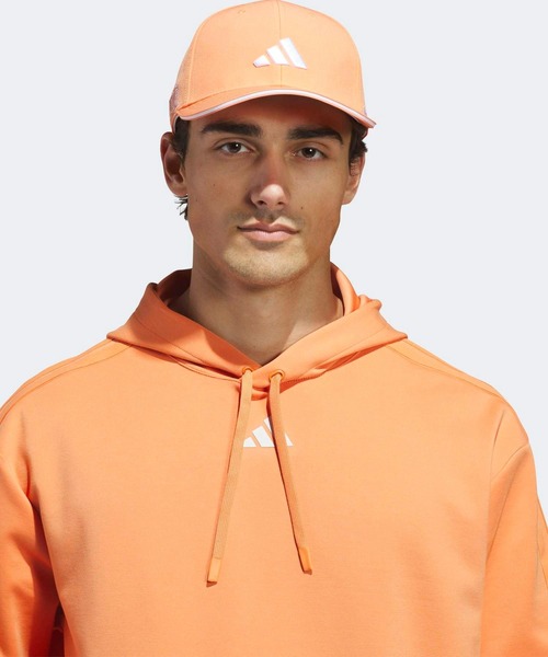 BEYONDロゴ入りオレンジパーカー セール】ビヨンド ザ コース パーカー【adidas Golf/アディダスゴルフ