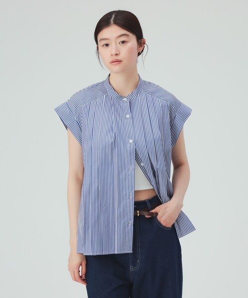 BEAMS HEART(ビームスハート)の「【ON/OFF活躍】プリーツ ブロード シャツ(シャツ/ブラウス・レディース・オフホワイト/その他/サックスブルー・FREE)」の22枚目の写真