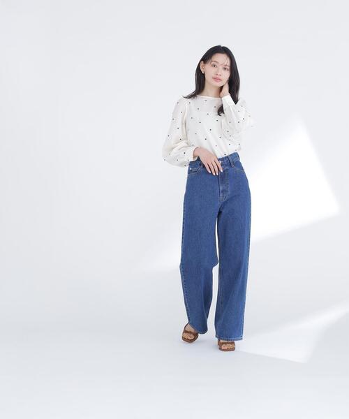 NATURAL BEAUTY BASIC（ナチュラルビューティーベーシック）の「◇ドット刺繍ブラウス（シャツ/ブラウス・レディース・ホワイト系その他/ベージュ系その他/ブルー・FREE）」の7枚目の写真