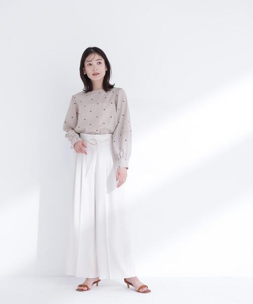 NATURAL BEAUTY BASIC（ナチュラルビューティーベーシック）の「◇ドット刺繍ブラウス（シャツ/ブラウス・レディース・ホワイト系その他/ベージュ系その他/ブルー・FREE）」の21枚目の写真