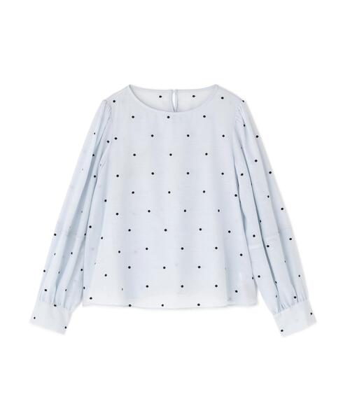 6 ナチュラルビューティーベーシック ドット 水玉 ブラウス シャツ トップス NATURAL BEAUTY BASIC｜ナチュラルビューティーベーシックのトップス