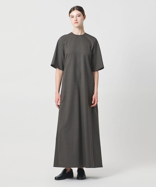 LOEFF（ロエフ）の「＜LOEFF＞ショートスリーブ ワンピース（ワンピース・レディース・ブラック/ダークブラウン・1/0）」の3枚目の写真