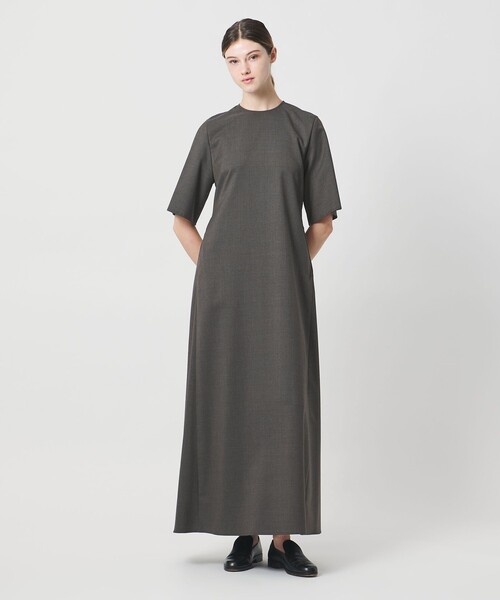 LOEFF（ロエフ）の「＜LOEFF＞ショートスリーブ ワンピース（ワンピース・レディース・ブラック/ダークブラウン・1/0）」の4枚目の写真