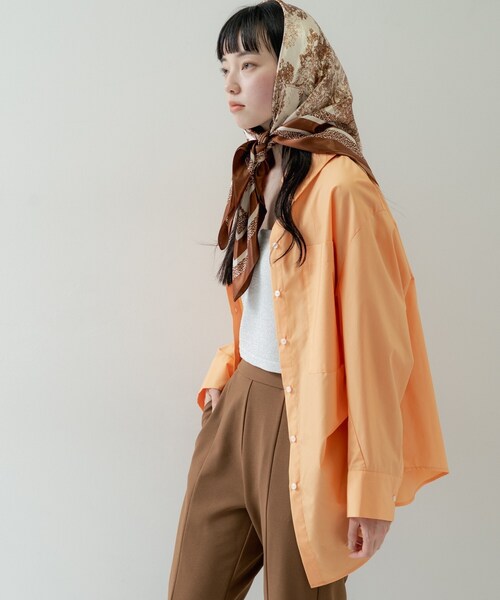 GALLEST(ギャレスト)の「Timeless|ビッグポケットフォルムシャツ(シャツ/ブラウス・レディース・ホワイト/オレンジ系/ブラック系2/ナチュラル/ブルー系7・38/34)」の5枚目の写真