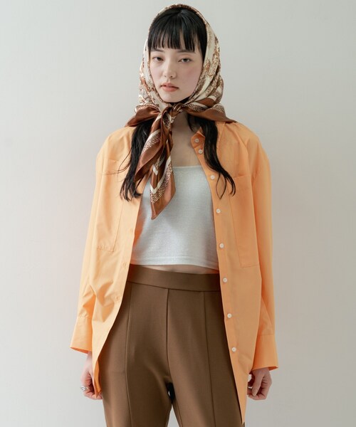 GALLEST(ギャレスト)の「Timeless|ビッグポケットフォルムシャツ(シャツ/ブラウス・レディース・ホワイト/オレンジ系/ブラック系2/ナチュラル/ブルー系7・38/34)」の12枚目の写真