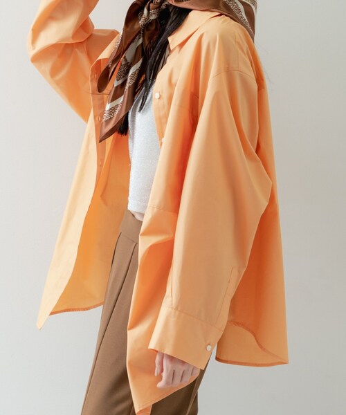 GALLEST(ギャレスト)の「Timeless|ビッグポケットフォルムシャツ(シャツ/ブラウス・レディース・ホワイト/オレンジ系/ブラック系2/ナチュラル/ブルー系7・38/34)」の14枚目の写真