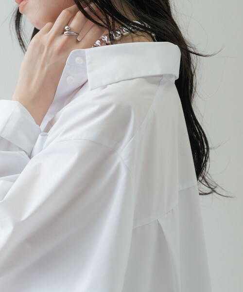 GALLEST(ギャレスト)の「Timeless|ビッグポケットフォルムシャツ(シャツ/ブラウス・レディース・ホワイト/オレンジ系/ブラック系2/ナチュラル/ブルー系7・38/34)」の18枚目の写真