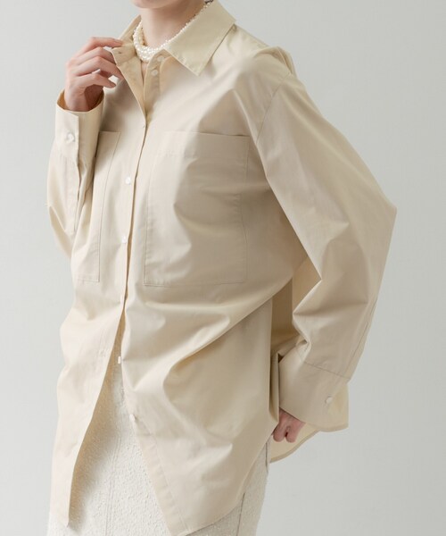 GALLEST(ギャレスト)の「Timeless|ビッグポケットフォルムシャツ(シャツ/ブラウス・レディース・ホワイト/オレンジ系/ブラック系2/ナチュラル/ブルー系7・38/34)」の21枚目の写真