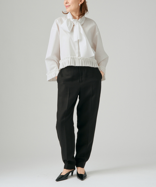 VERMEIL par iena（ヴェルメイユパーイエナ）の「プリーツボウタイブラウス（シャツ/ブラウス・レディース・ホワイト・FREE）」の2枚目の写真