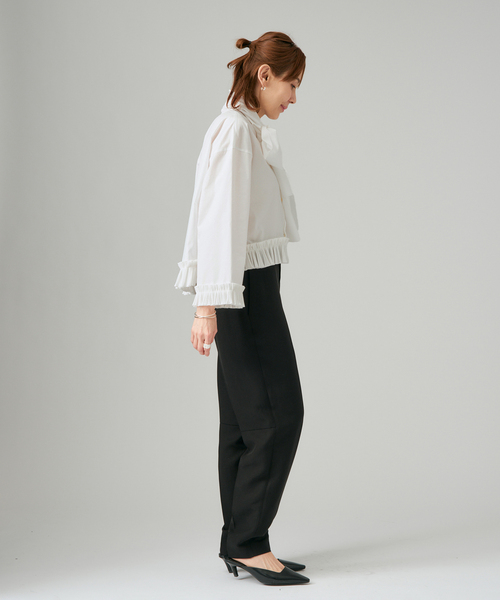 VERMEIL par iena（ヴェルメイユパーイエナ）の「プリーツボウタイブラウス（シャツ/ブラウス・レディース・ホワイト・FREE）」の4枚目の写真