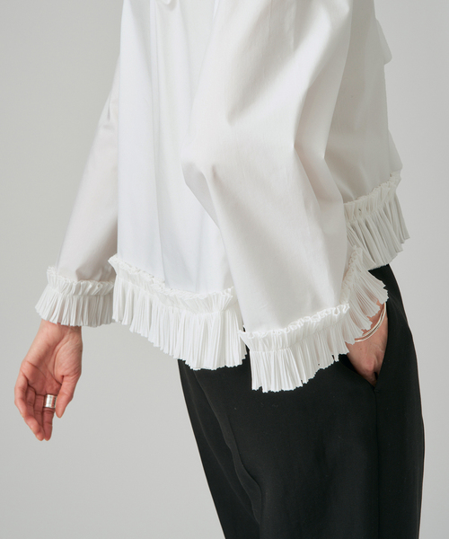 VERMEIL par iena（ヴェルメイユパーイエナ）の「プリーツボウタイブラウス（シャツ/ブラウス・レディース・ホワイト・FREE）」の6枚目の写真