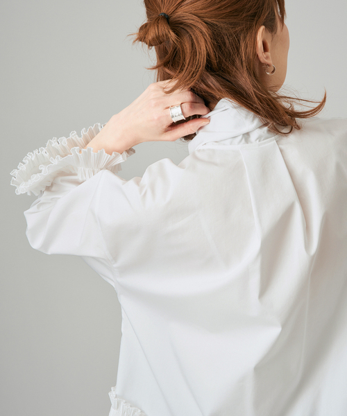 VERMEIL par iena（ヴェルメイユパーイエナ）の「プリーツボウタイブラウス（シャツ/ブラウス・レディース・ホワイト・FREE）」の7枚目の写真