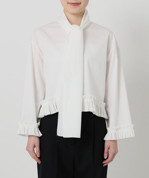 VERMEIL par iena（ヴェルメイユパーイエナ）の「プリーツボウタイブラウス（シャツ/ブラウス・レディース・ホワイト・FREE）」の8枚目の写真