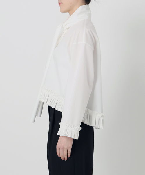 VERMEIL par iena（ヴェルメイユパーイエナ）の「プリーツボウタイブラウス（シャツ/ブラウス・レディース・ホワイト・FREE）」の9枚目の写真