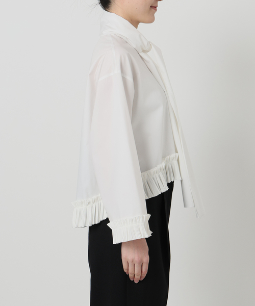 VERMEIL par iena（ヴェルメイユパーイエナ）の「プリーツボウタイブラウス（シャツ/ブラウス・レディース・ホワイト・FREE）」の11枚目の写真