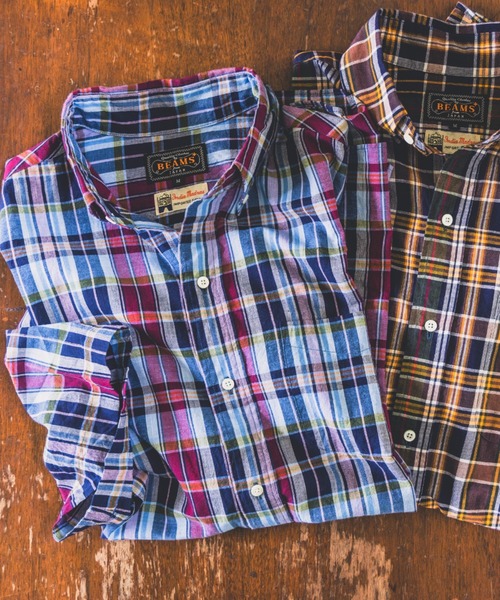 BEAMS PLUS(ビームスプラス)の「B.D. Classic-fit Madras(シャツ/ブラウス・メンズ・パープル/ブラウン・SMALL/MEDIUM/LARGE/X-LARGE)」の1枚目の写真