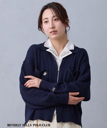 BEVERLY HILLS POLO CLUB（ビバリーヒルズポロクラブ）の「【BEVERLY HILLS POLO CLUB】衿付きボックスカーディガン（カーディガン/ボレロ）」