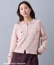 BEVERLY HILLS POLO CLUB（ビバリーヒルズポロクラブ）の「【BEVERLY HILLS POLO CLUB】衿付きボックスカーディガン（カーディガン/ボレロ）」