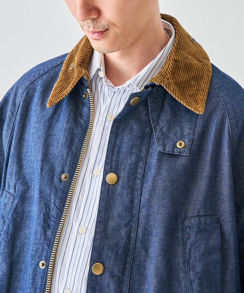 Barbour(バブアー)の「Barbour (バブアー)OS BEDALE/ビデイル DENIM CASUAL JACKET(その他アウター・メンズ・ネイビー・40/38/36)」の2枚目の写真