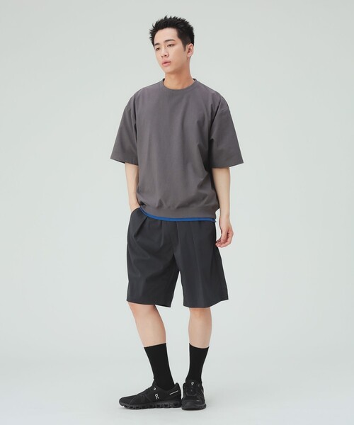 BEAMS HEART(ビームスハート)の「【6/18値下げ】ポリトロ ショートスリーブ Tシャツ(吸水速乾・接触冷感・ユニセックス)(Tシャツ/カットソー・メンズ・ネイビー/ダークブラウン/グレー/ブラック・S/M/L/XL)」の5枚目の写真