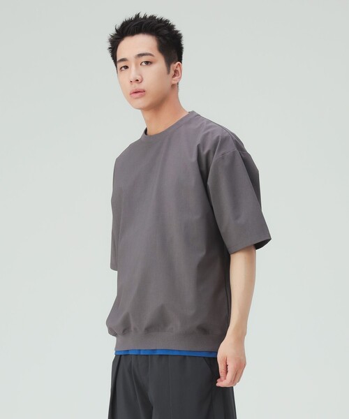 BEAMS HEART(ビームスハート)の「【6/18値下げ】ポリトロ ショートスリーブ Tシャツ(吸水速乾・接触冷感・ユニセックス)(Tシャツ/カットソー・メンズ・ネイビー/ダークブラウン/グレー/ブラック・S/M/L/XL)」の7枚目の写真