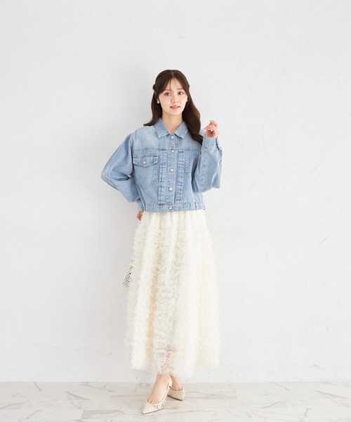 tocco closet(トッコ クローゼット)の「【ZOZO限定】チェストハートデニジャケット(デニムジャケット・レディース・ブルー/ライトブルー・M)」の3枚目の写真