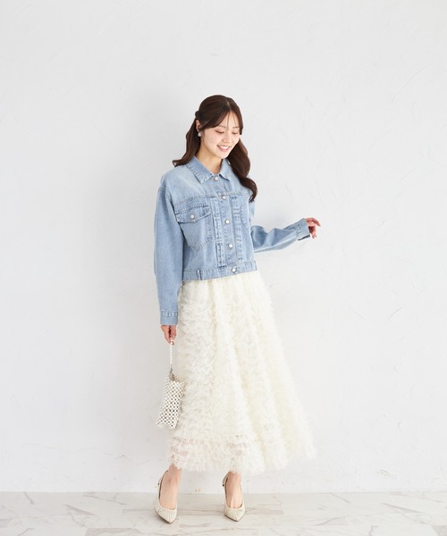 tocco closet(トッコ クローゼット)の「【ZOZO限定】チェストハートデニジャケット(デニムジャケット・レディース・ブルー/ライトブルー・M)」の4枚目の写真