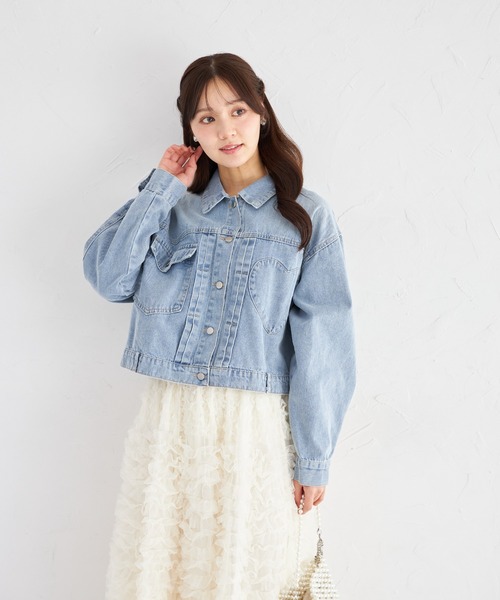 tocco closet(トッコ クローゼット)の「【ZOZO限定】チェストハートデニジャケット(デニムジャケット・レディース・ブルー/ライトブルー・M)」の5枚目の写真