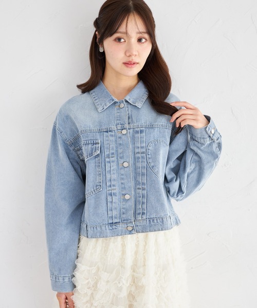 tocco closet(トッコ クローゼット)の「【ZOZO限定】チェストハートデニジャケット(デニムジャケット・レディース・ブルー/ライトブルー・M)」の6枚目の写真