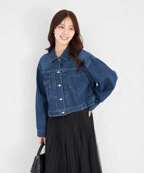 tocco closet(トッコ クローゼット)の「【ZOZO限定】チェストハートデニジャケット(デニムジャケット・レディース・ブルー/ライトブルー・M)」の12枚目の写真