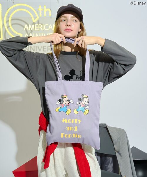 Disney(ディズニー)の「【Mickey&Friends】10ColトートBAG(トートバッグ・レディース・ホワイト/ピンク/ブラウン/イエロー/インディゴブルー/ネイビー/パープル/ブルー/カーキ/ブラック・FREE)」の8枚目の写真