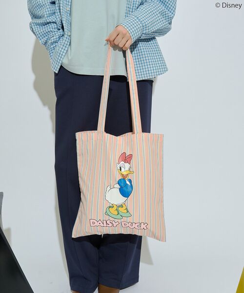 Disney(ディズニー)の「【Mickey&Friends】10ColトートBAG(トートバッグ・レディース・ホワイト/ピンク/ブラウン/イエロー/インディゴブルー/ネイビー/パープル/ブルー/カーキ/ブラック・FREE)」の10枚目の写真