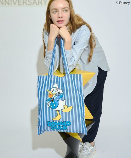 Disney(ディズニー)の「【Mickey&Friends】10ColトートBAG(トートバッグ・レディース・ホワイト/ピンク/ブラウン/イエロー/インディゴブルー/ネイビー/パープル/ブルー/カーキ/ブラック・FREE)」の7枚目の写真
